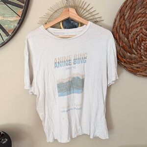Anine Bing Vintage White Graphic Tee